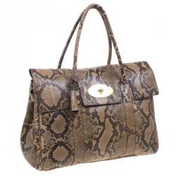 Mulberry Brown Python Bayswater Satchel