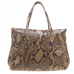 Mulberry Brown Python Bayswater Satchel