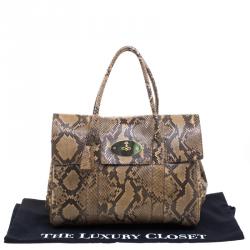 Mulberry Brown Python Bayswater Satchel