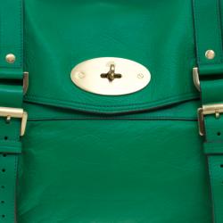 Pre Owned Mulberry Green Leather Oversized Alexa Satchel