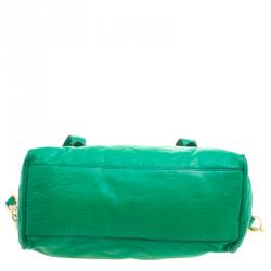 Pre Owned Mulberry Green Leather Oversized Alexa Satchel