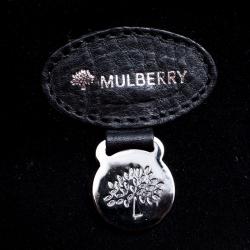 Pre Owned Mulberry Grey/Cream Leopard Print Patent Leather Bayswater Shoulder Bag