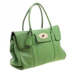 Pre Owned Mulberry Green Leather Bayswater Satchel