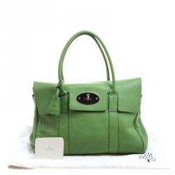 Pre Owned Mulberry Green Leather Bayswater Satchel