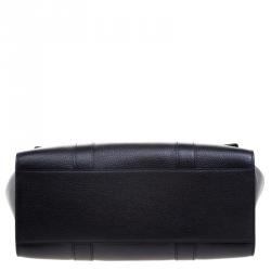Pre Owned Mulberry Black Grained Leather Bayswater Tote