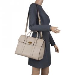 Pre Owned Mulberry Beige Leather Bayswater Satchel