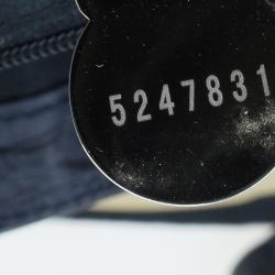 Pre Owned Mulberry Blue Pebbled Snake Print Alexa Shoulder Bag