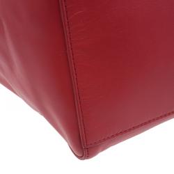 Pre Owned Mulberry Red Nappa Leather Medium Dorset Tote