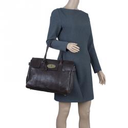 Pre Owned Mulberry Chocolate Brown Leather Bayswater Satchel Bag