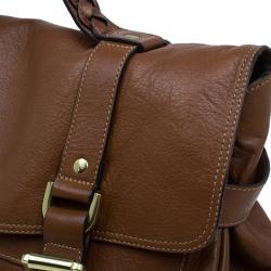 Pre Owned Mulberry Brown Soft Buffalo Leather Oversized Alexa Satchel Bag