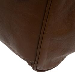 Pre Owned Mulberry Brown Soft Buffalo Leather Oversized Alexa Satchel Bag