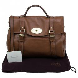 Pre Owned Mulberry Brown Soft Buffalo Leather Oversized Alexa Satchel Bag