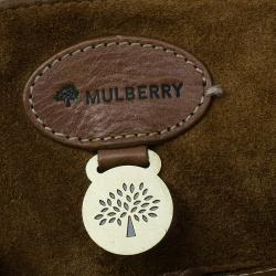 Pre Owned Mulberry Brown Croc Embossed Leather Bayswater Satchel