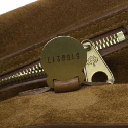 Pre Owned Mulberry Brown Croc Embossed Leather Bayswater Satchel