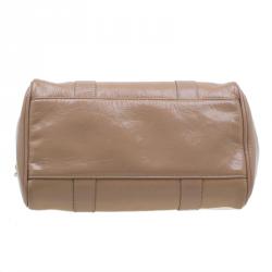 Pre Owned Mulberry Blush Pink Wrinkled Patent Leather Small Bayswater Satchel