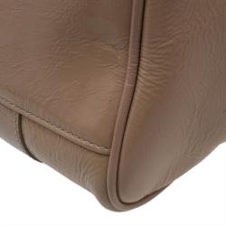 Pre Owned Mulberry Blush Pink Wrinkled Patent Leather Small Bayswater Satchel