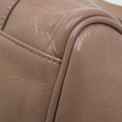 Pre Owned Mulberry Blush Pink Wrinkled Patent Leather Small Bayswater Satchel