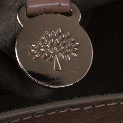 Pre Owned Mulberry Blush Pink Wrinkled Patent Leather Small Bayswater Satchel