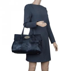 Pre Owned Mulberry Black Leather Bayswater Satchel