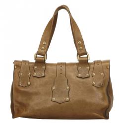 Pre Owned Mulberry Oak Leather Roxanne Satchel