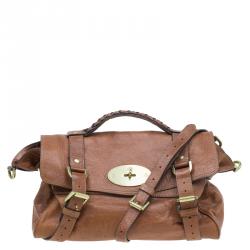 Pre Owned Mulberry Brown Leather Alexa Shoulder Bag
