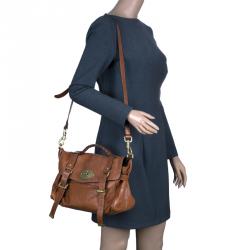 Pre Owned Mulberry Brown Leather Alexa Shoulder Bag