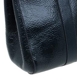 Pre Owned Mulberry Dark Grey Patent Leather Bayswater Satchel