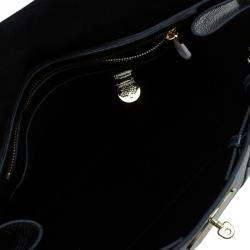 Pre Owned Mulberry Dark Grey Patent Leather Bayswater Satchel