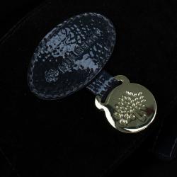 Pre Owned Mulberry Dark Grey Patent Leather Bayswater Satchel