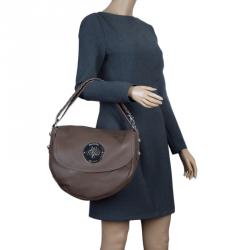 Mulberry Brown Grained Leather Daria Shoulder Bag