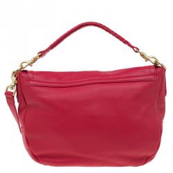 Pre Owned Mulberry Bright Red Spongy Pebbled Effie Satchel