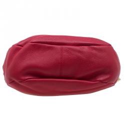 Pre Owned Mulberry Bright Red Spongy Pebbled Effie Satchel