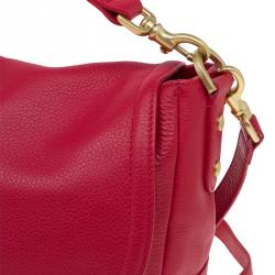 Pre Owned Mulberry Bright Red Spongy Pebbled Effie Satchel