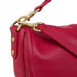 Pre Owned Mulberry Bright Red Spongy Pebbled Effie Satchel