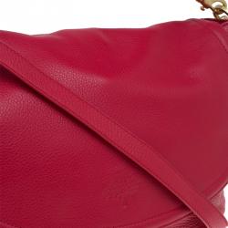 Pre Owned Mulberry Bright Red Spongy Pebbled Effie Satchel