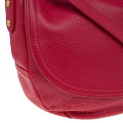 Pre Owned Mulberry Bright Red Spongy Pebbled Effie Satchel