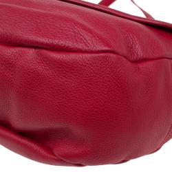 Pre Owned Mulberry Bright Red Spongy Pebbled Effie Satchel