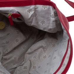 Pre Owned Mulberry Bright Red Spongy Pebbled Effie Satchel