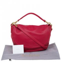 Pre Owned Mulberry Bright Red Spongy Pebbled Effie Satchel