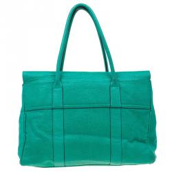 Pre Owned حقيبة مالبري بايزوتر جلد تويد سباركل خضراء