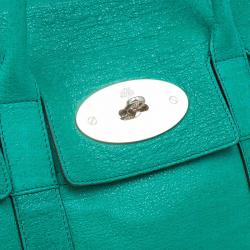 Pre Owned حقيبة مالبري بايزوتر جلد تويد سباركل خضراء