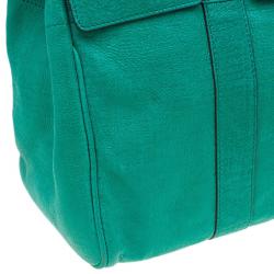 Pre Owned حقيبة مالبري بايزوتر جلد تويد سباركل خضراء