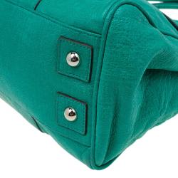 Pre Owned حقيبة مالبري بايزوتر جلد تويد سباركل خضراء