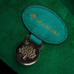 Pre Owned حقيبة مالبري بايزوتر جلد تويد سباركل خضراء