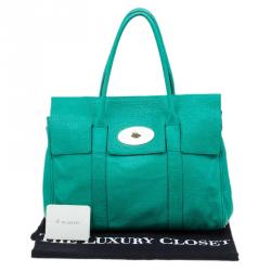 Pre Owned حقيبة مالبري بايزوتر جلد تويد سباركل خضراء