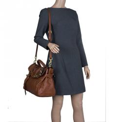Pre Owned Mulberry Brown Leather Oversized Alexa Satchel