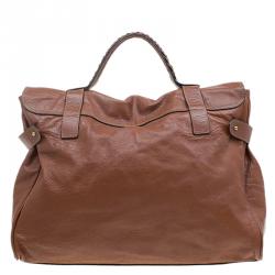 Pre Owned Mulberry Brown Leather Oversized Alexa Satchel