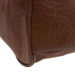 Pre Owned Mulberry Brown Leather Oversized Alexa Satchel
