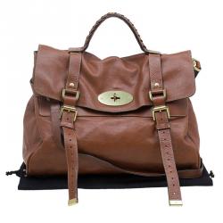 Pre Owned Mulberry Brown Leather Oversized Alexa Satchel