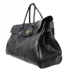 Pre Owned Mulberry Black Leather Piccadilly Travel Bag